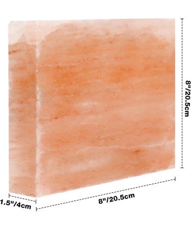 DOBADN Himalayan Salt Plate Block 8"x8"x1.5" Cooking Plate for Cooking Grilling Cutting and Serving - Buy Online on GoSupps.com