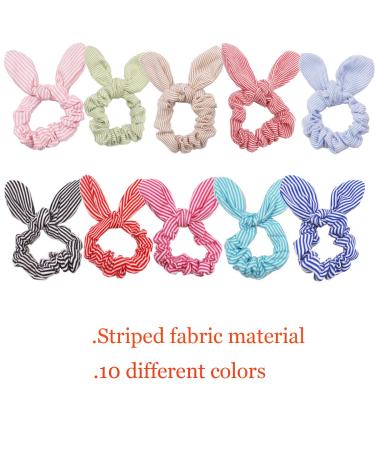 22PCS Bunny Ear Hair Scrunchies Set - Elastic Hair Bands for Women, Girls, Teens, and Kids - Buy Online on GoSupps.com