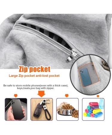 Tomkas Dog Carrier Bag - Adjustable Sling for Dogs & Cats up to 4.5 kg - Gray M - Versatile Purse Style with Snap Lock - Buy Online on GoSupps.com