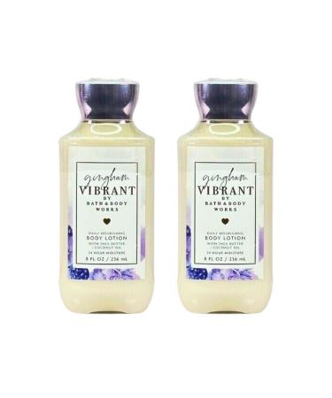 Bath & Body Works Body Lotion Pack of 2 8oz Each (Gingham Vibrant)
