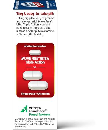 Move Free Ultra Triple Action Joint Support Supplement - 30 Tablets | Type II Collagen, Boron & Hyaluronic Acid | Supports Joint Comfort, Cartilage & Bones | 1 Tiny Pill Per Day - Buy Online on GoSupps.com