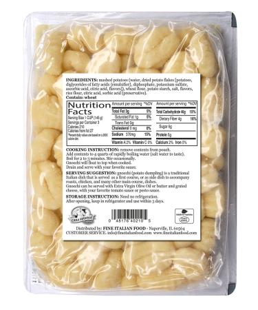 Mantova Authentic Italian Potato Gnocchi 1 lb Pack (Pack of 6) - Imported from Italy - Soft Potato Dumplings for Delicious Side Dish - Buy Online on GoSupps.com