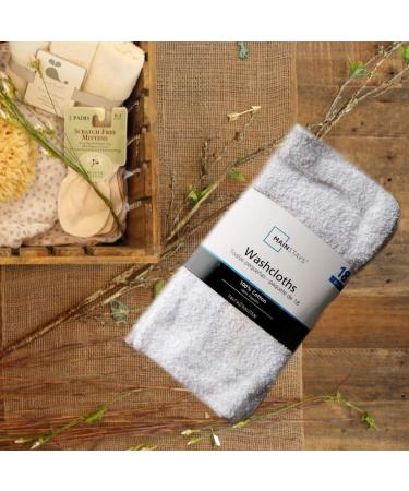 Mainstay 18-Pack Terry Cotton Washcloths - White Wash Rags 11x11 for Thin Washing - Buy Online on GoSupps.com