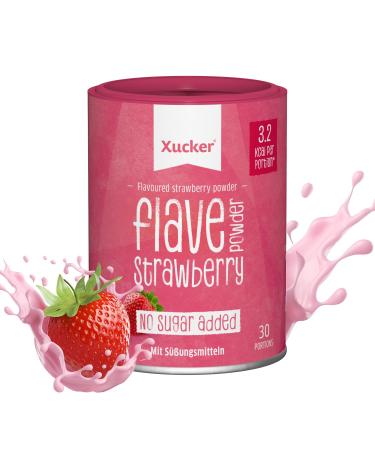 Xucker Flave Powder Strawberry 120g - Strawberry Flavor Powder for Natural Enjoyment Without Sugar Aspartam & Sucralose I Taste powder for flavoring food and drinks - Buy Online on GoSupps.com