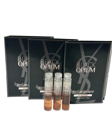 YVES SAINT LAURENT YSL Black Opium LE PARFUM Sample Women Perfume 1.2 ml / 0.04 oz - set of 3
