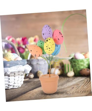 Alipis Easter Eggs Emblems Easter Centerpiece Decoration Egg Bonsai Ornaments Potted Plant Household Picture 2 19.00X7.00X7.00CM - Buy Online on GoSupps.com