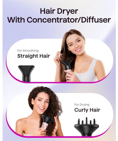 Wavytalk 5-in-1 Hair Dryer Brush Kit - Fast Drying & Styling Oval Blowout Brush Paddle Brush Diffuser - Pink - Shop Internationally - Buy Online on GoSupps.com