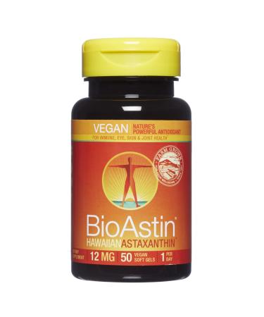 Nutrex Hawaii BioAstin 12 mg 50 Vegan Soft Gels