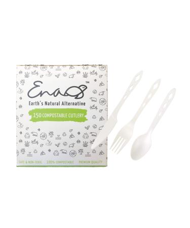 Earth's Natural Alternative Compostable Cutlery 150 Count