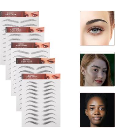 NUOBESTY Autocollants Imperm ables pour Sourcils Effet R aliste Noirs Lot de 10 Paires Maquillage Semi-Permanent Naturel pour Femmes pour Sourcils Clairsem s et Retouches Rapides - Buy Online on GoSupps.com