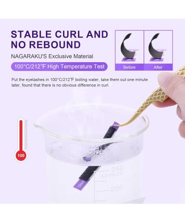 Nagaraku Single Eyelash Extensions - 54 Rows 0.10 C 7-15mm Mixing Length - Classic Fake Lashes for Natural Volume - Soft Matt Black - Large Tray - Buy Online on GoSupps.com