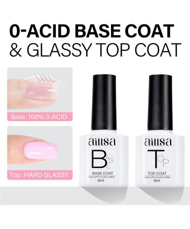 AILLSA Pastel Pink Gel Nail Polish Set Lavender Purple Lilac Orange Macaron Gel Polish with Base and Top Coat Long Lasting All Season Color Soak Off U V L ED Manicure Art Salon DIY at Home 7Pcs 8ML Pink Macaron - Buy Online on GoSupps.com