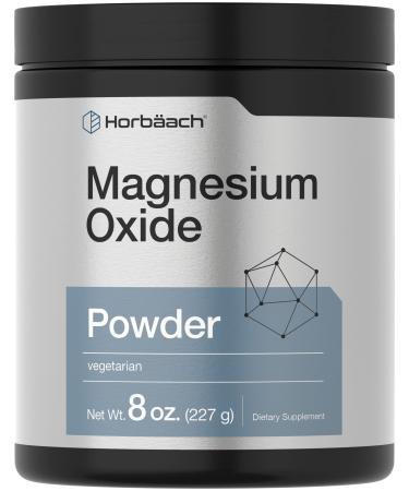 Horb ach Magnesium Oxide Powder | 400mg | 8 Ounces (227 g) | Vegetarian Non-GMO and Gluten Free Supplement