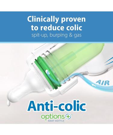 Dr. Brown's Natural Flow Anti-Colic Options+ Narrow Baby Bottles 8 oz/250 mL - 6 Pack with Level 1 Nipple, 0m+ - Balloon Animals Gift Set - Buy Online on GoSupps.com