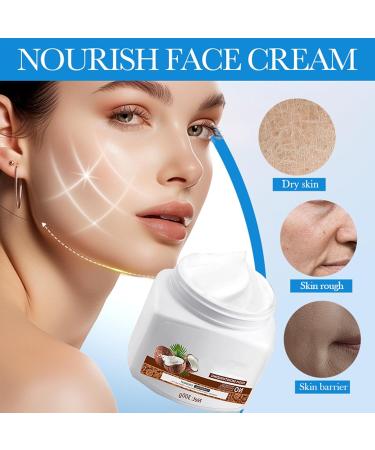  Hppsctink Coconut Cream Nourishing Coconut Oil Moisturizing Cream Moisturizing & Rejuvenating Deep Hydration & Action Cream - Buy Online on GoSupps.com