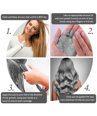 Silver Gray Temporary Hair Color Wax | Instant Hairstyle Cream Dye for Men Women & Youth | Perfect for Party Cosplay & Halloween - 4.23 oz - Buy Online on GoSupps.com