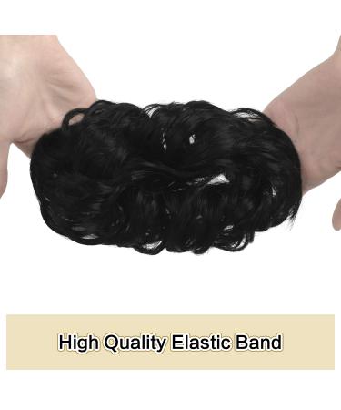 Sofeiyan Hair Extensions for Women - Wavy Chignon Updos & Hair Ties | 40g Pechschwarz | International Shipping Available - Buy Online on GoSupps.com