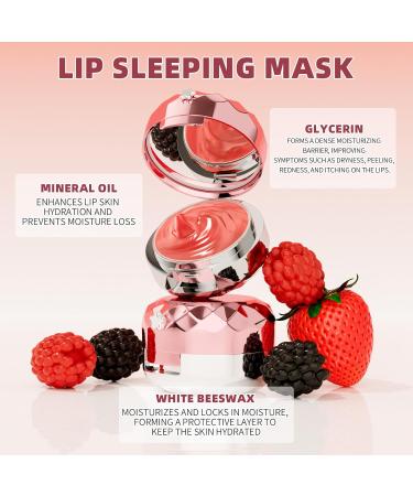Lip Sleeping Mask - Overnight Repair for Dry, Chapped Lips with Hyaluronic Acid, Vegan & Cruelty-Free, Hydrating, Exfoliating, Non-Sticky, Long-Lasting Moisture - Buy Online on GoSupps.com
