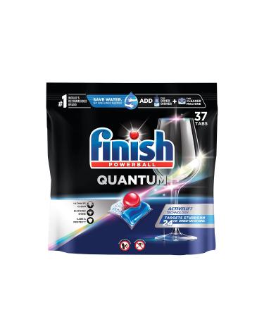 Finish - Quantum with Activblu technology - 37ct - Dishwasher Detergent - Powerball - Ultimate Clean and Shine - Dishwashing Tablets - Dish Tabs Coffee 37 Count (Pack of 1)