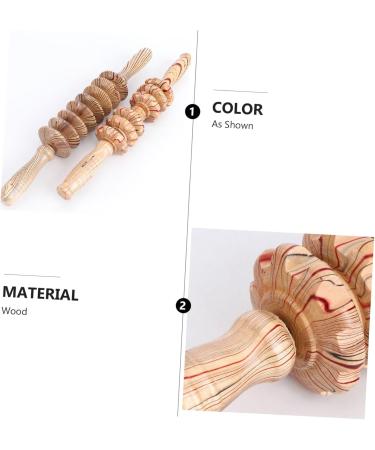 Healeved Wooden Massage Roller - 2-in-1 Handheld Muscle & Fascia Tool for Ultimate Relaxation | International Shipping Available - Buy Online on GoSupps.com