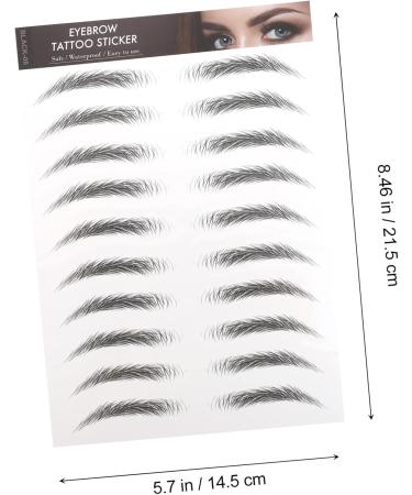 VINTORKY Eyebrow Stickers 10pcs Waterproof Sticker Makeup Stickers Supplies Shaping for D Fake Black Artificial Eyebrows - Buy Online on GoSupps.com