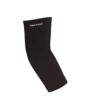 Back on Track Physio 4-Way Stretch Black Elbow Brace - Enhanced Recovery & Support for Tennis Golf Training Work and Daily Activities L Large