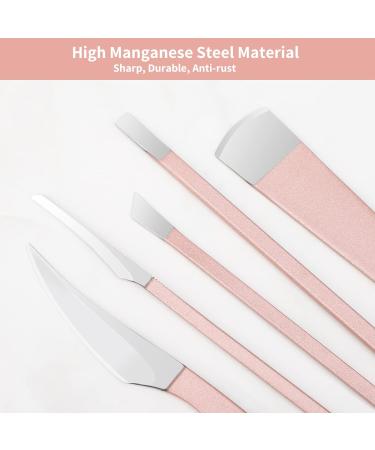 PARTURI 5-Pack Rose Gold Pedicure Knife Kit - Professional Foot Dead Callus Remover and Ingrown Toenail Tool Set for Skin Care and Manicure - Stainless Steel Nail File, Clippers, Cuticle Scraper, Toe Shaver - Buy Online on GoSupps.com