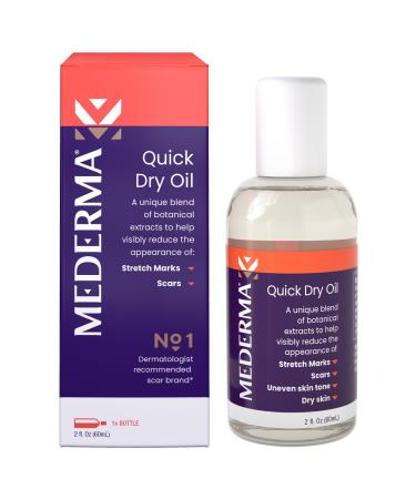 Mederma Quick Dry Oil - Scar and Stretch Mark Treatment Improves Appearance with Natural Botanical Extracts Paraben-Free Fast-Absorbing Hydrates Dry Skin Reduces Uneven Skin Tone 2.02 Oz (60ml)