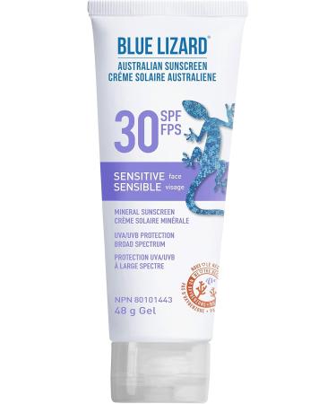 BLUE LIZARD Sensitive Face Mineral Sunscreen Lotion & Sport SPF 50 Mineral-Based Sunscreen Lotion - SPF 50 Broad Spectrum UVA/UVB Water Resistant (Up to 80 Minutes) - 89 mL - Buy Online on GoSupps.com