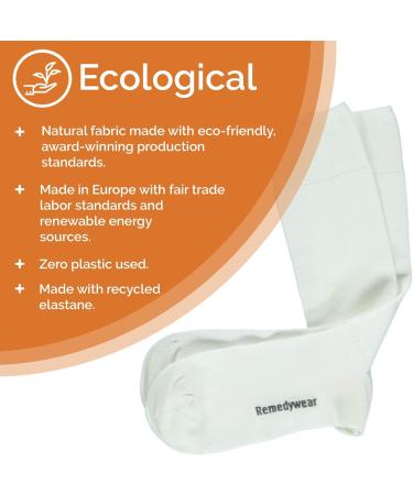 Remedywear Soft Moisturizing Eczema Socks for Adults Inflammation Relief with Tencel and Zinc (White Small) Small White - Buy Online on GoSupps.com
