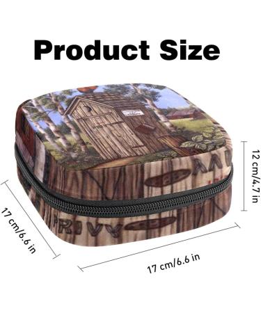 Menstruation Pad Bag with Zipper | Stylish Women's Napkin & Tampon Bag | Outhouse Rooster Design - Buy Online on GoSupps.com