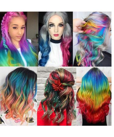 Kalolary 10 Colors Hair Chalk for Girls Kids - Temporary Washable Hair Dye for Ages 4-10+ - Perfect for Halloween, Christmas, Cosplay - DIY Hair Coloring Comb - Buy Online on GoSupps.com