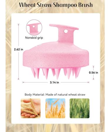 Heeta Scalp Massage Brush - Soft Silicone Bristle Head Massager for Scalp Relaxation & Hair Care - Ideal for Men Women & Children - Pink - Buy Online on GoSupps.com