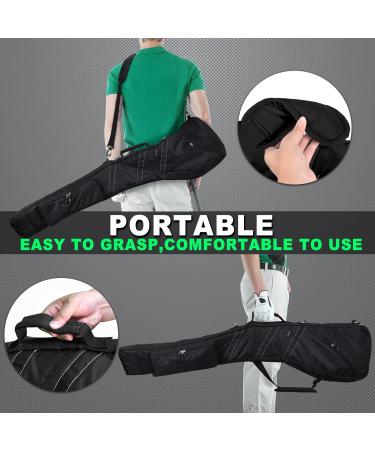 Golf Lightweight Carry Bag Foldable Sunday Bag Small Travel Bag for Driving Range Par 3 Practice Thick and Tough Clubs Case Multi Colors Black - Buy Online on GoSupps.com