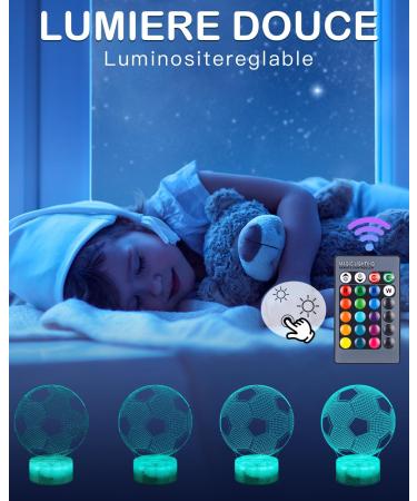 3D Football Night Light for Kids - Remote Control & 16 Colors | Perfect Football Gifts for Young Girls & Sports Fans - Buy Online on GoSupps.com