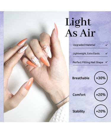 Enamour Almond Press on Nails Kit (2x24 Pcs) with Glue & Accessories - Medium Fake Nails Set for Women - Buy Online on GoSupps.com