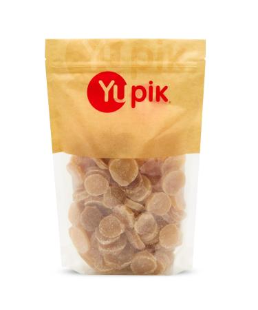 Yupik Crystallized Ginger Rounds 1 kg Kosher Chewy Ginger Root Sugar Coated Round Slices Candied Ginger Sweet Snacks Ideal for Baking Teas Beverages Ginger Rounds Crystallized 1 kg (Pack of 1)