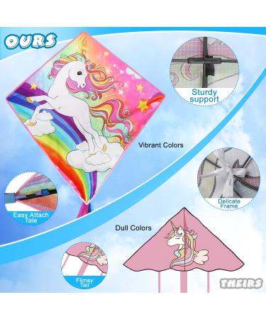 TOY Life Unicorn Kite for Kids - Easy-to-Fly Large Beach Kite for Ages 4-12 - Fun Gift for Children - Ideal for Outdoor Activities - Buy Online on GoSupps.com
