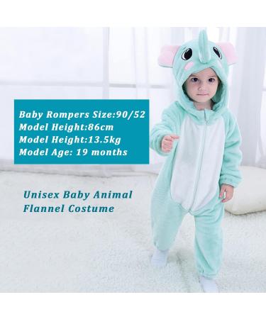 Doladola Baby Elephant Hooded Onesie | Newborn Loungewear Jumpsuit 12-18 Months - Buy Online on GoSupps.com
