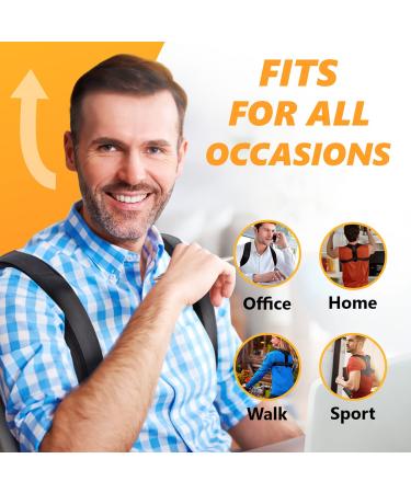 Adjustable Back Brace Posture Corrector for Men and Women - Upper Back and Shoulder Straightener - Relieve Neck and Shoulder Discomfort (30-50) - Buy Online on GoSupps.com