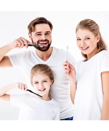 Wllhyf 2 PCs Extra Soft Micro-Nano Toothbrushes for Sensitive Gums - Painless & Sterile Fiber Toothbrushes for Adults (White/Black) - Ideal for Fragile Gums - Buy Online on GoSupps.com