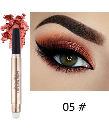 Eye Shadow Sticks Set - 6 Colors Makeup Eyeshadow Pencil Crayon - Long Lasting Natural Eye Shadow Highlighter Stick for Women Daily Use and Pochy A(1# 6#) - Buy Online on GoSupps.com