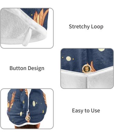 Brown Owl Hair Towel 2 Pack | Super Absorbent Quick Dry Hair Turbans for Women & Girls - Buy Online on GoSupps.com