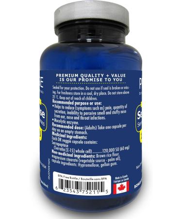 180 DR vcaps Promise Serrapeptase (Serratia Peptidase Enzymes) 120 000 SU MAXIMUM POTENCY Natural Pain Relief Made in Canada - Buy Online on GoSupps.com