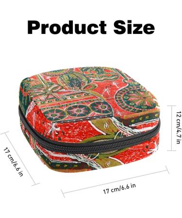 GIAPB Period Bag Sanitary Napkin Storage Pouch | Xmas Baubles Pattern | Color4210 - Buy Online on GoSupps.com