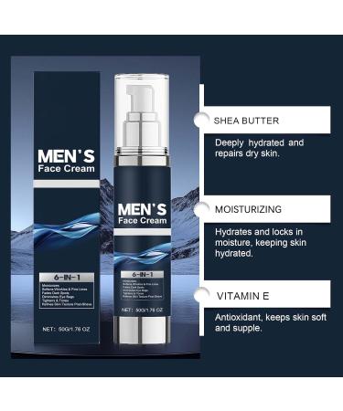 ZLHHRZJX 6-in-1 Men's Face Cream Anti-Aging Moisturizer for Repairing and Strengthening Deep Wrinkles Face Moisturizer and Anti-Wrinkle Lotion for Men (4 PCS) - Buy Online on GoSupps.com