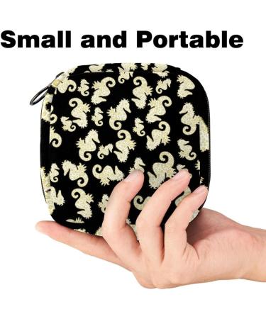 Golden Seahorse Women's Napkin Storage Bag | Portable Menstrual Cup & Bandage Storage for First Period - Buy Online on GoSupps.com