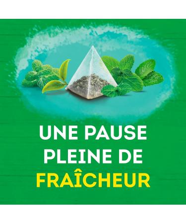 Lipton Green Tea Cold or Hot Infusion Spearmint & Peppermint Taste Freshness 100% Natural Origin Ingredients 20 Pyramid - Buy Online on GoSupps.com