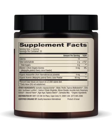 Buy Dr. Mercola Organic Astaxanthin Gummies - 30 Servings (4 mg each) | Immune Support Dietary Supplement | Certified Organic & Non-GMO - Buy Online on GoSupps.com
