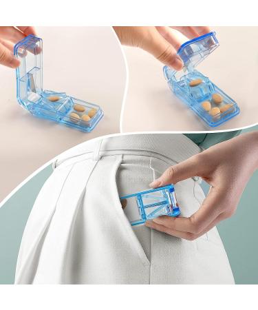 TIONTURE Pill Cutter 2 Pcs - Small & Large Pill Splitter for Tablets, Vitamins, Medicine - Professional Blue Pill Cutters - Precision Cutting Tool - Buy Online on GoSupps.com